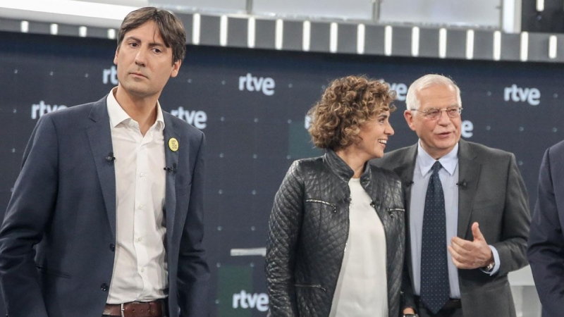 El eurodiputado de ERC Jordi Solé (izquierda) en un debate electoral de RTVE con motivo de los últimos comicios al Parlamento Europeo. Ricardo Rubio / Europa Press