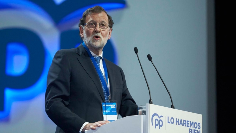 Fotografía de archivo del expresidente del Gobierno Mariano Rajoy durante el congreso extraordinario del PP de abril de 2022.