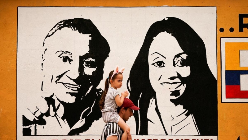 18/06/2022 Un mural del candidato Rodolfo Hernández en la ciudad de Lebrija, en las elecciones de Colombia