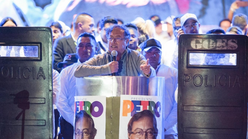 21/06/2022 - Gustavo Petro, presidente electo de Colombia, habla durante el mitin de cierre de campaña en Bogotá, Colombia, el 22 de mayo de 2022..