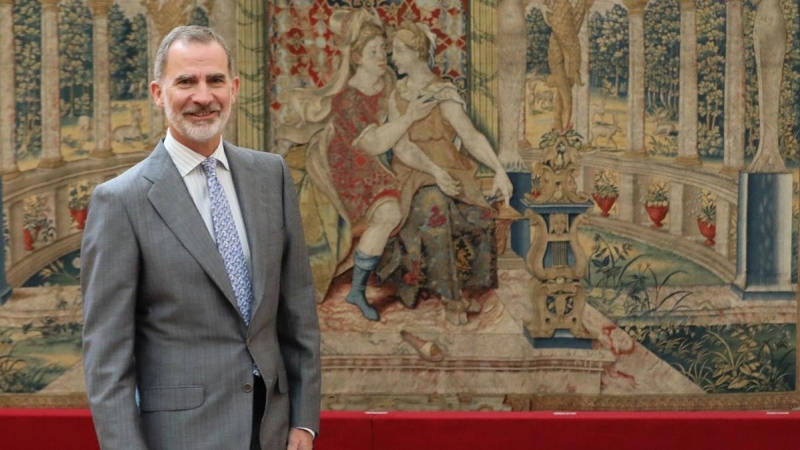 24/06/2022 El rey Felipe VI preside la reunión del patronato de la Fundación COTEC, celebrada en el Palacio Real de El Pardo, en Madrid