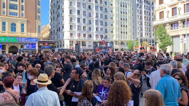 Manifestación en Madrid por las muertes de migrantes en Melilla.