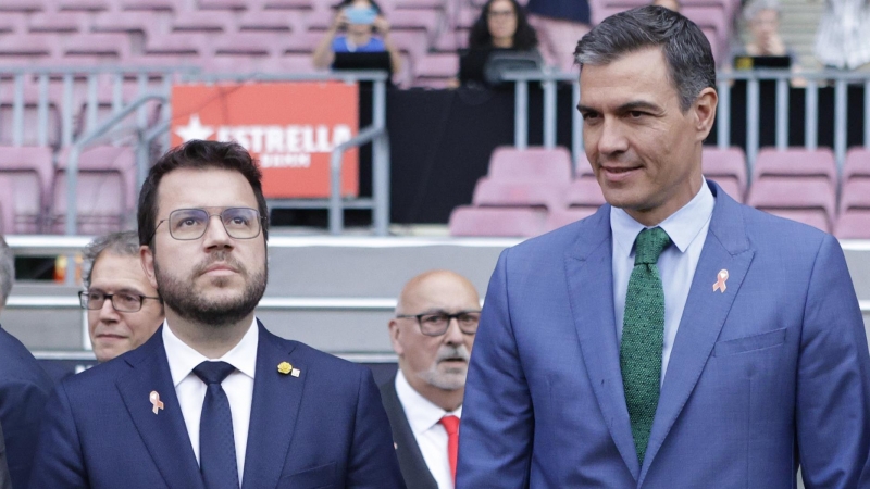 27/06/2022 - Pere Aragonès i Pedro Sanchez a l'acte dels premis de Pimec.