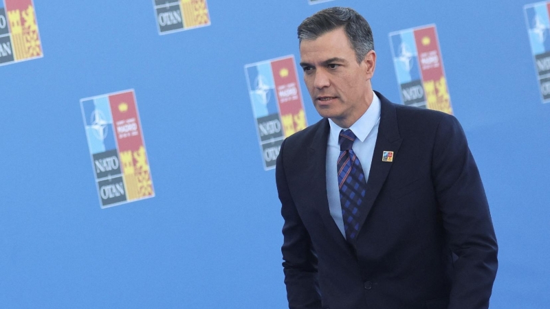 Pedro Sánchez llega a la cumbre de la OTAN en Madrid, España, el 29 de junio de 2022.