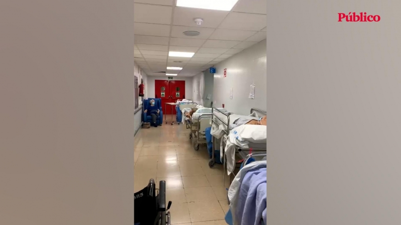 Imagen del Hospital de La Paz, saturdo y sin espacio para todos sus pacientes.