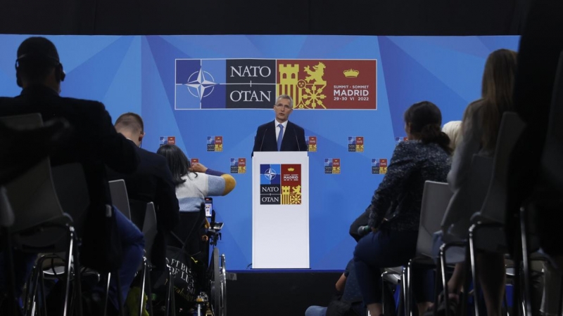 El secretario general de la OTAN, Jens Stoltenberg, en la primera jornada de la cumbre de la OTAN que se celebra este miércoles 29 de junio de 2022 en el recinto de Ifema, en Madrid.