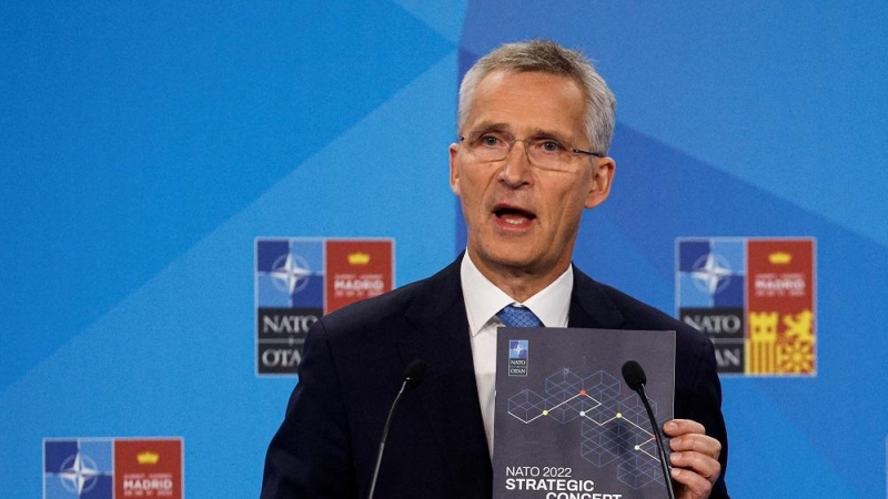 29/06/2022. El secretario general de la OTAN, Jens Stoltenberg, presenta el Concepto Estratégico, a 29 de junio de 2022.