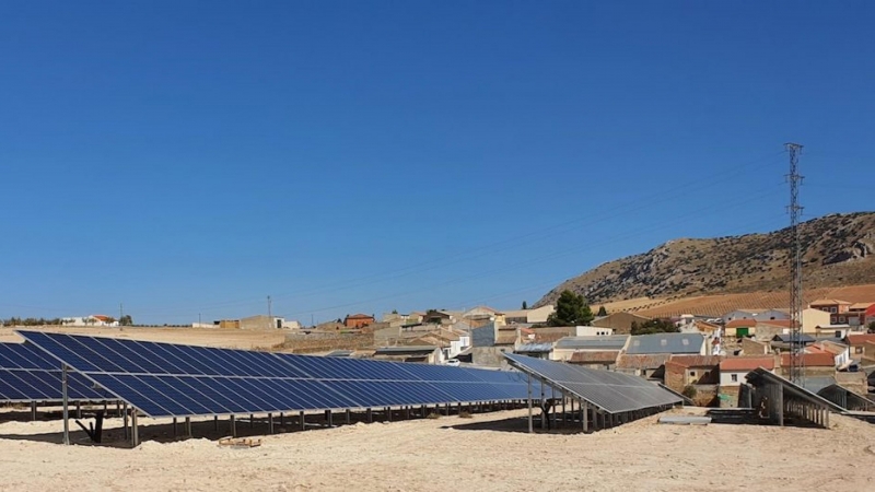 Una instal·lació fotovoltaica de Som Energia a Girona.