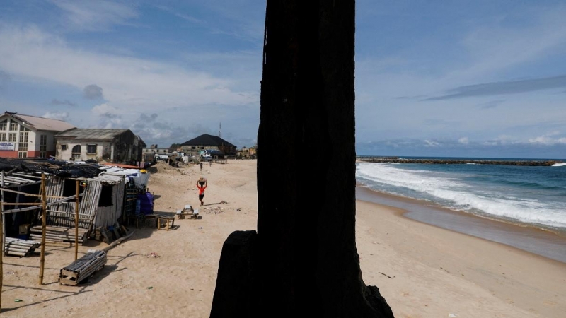 Vista de la playa Alpha, en Lagos (Nigeria), en una imagen tomada el 21 de junio de 2022