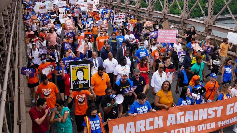 Protesta en Nueva York (EEUU) contra las armas, organizada por March For Our Lives. Imagen de Archivo.