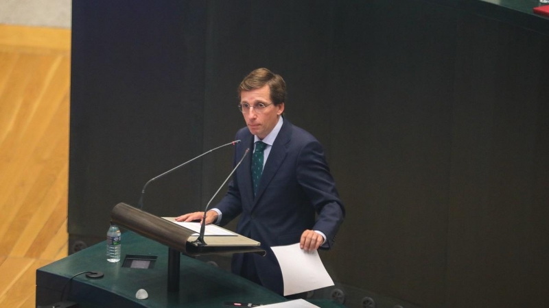 05/07/2022 El alcalde de Madrid, José Luis Martínez-Almeida, interviene en el Debate sobre el Estado de la ciudad de Madrid, en el Palacio de Cibeles, a 5 de julio de 2022, en Madrid.