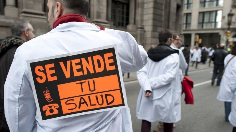 Fotografía de archivo de una manifestación en defensa de la sanidad pública en Madrid.