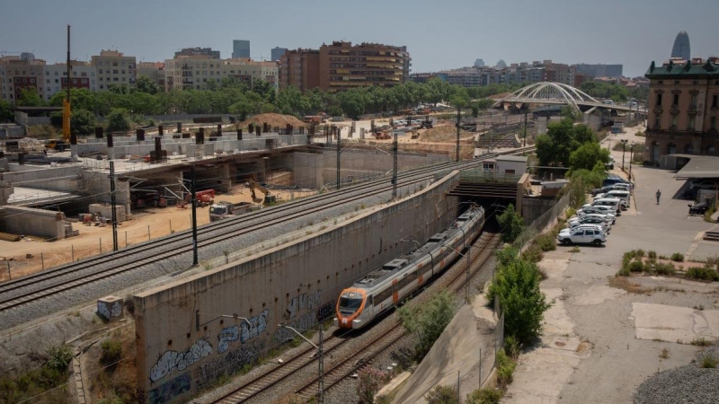 Vista general de las obras de la estación de La Sagrera, a 23 de mayo de 2022, en Barcelona, Catalunya.