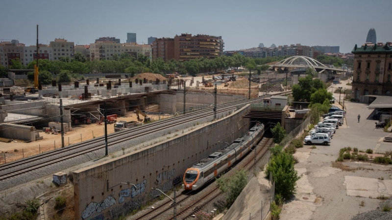 Vista general de las obras de la estación de La Sagrera, a 23 de mayo de 2022, en Barcelona, Catalunya.