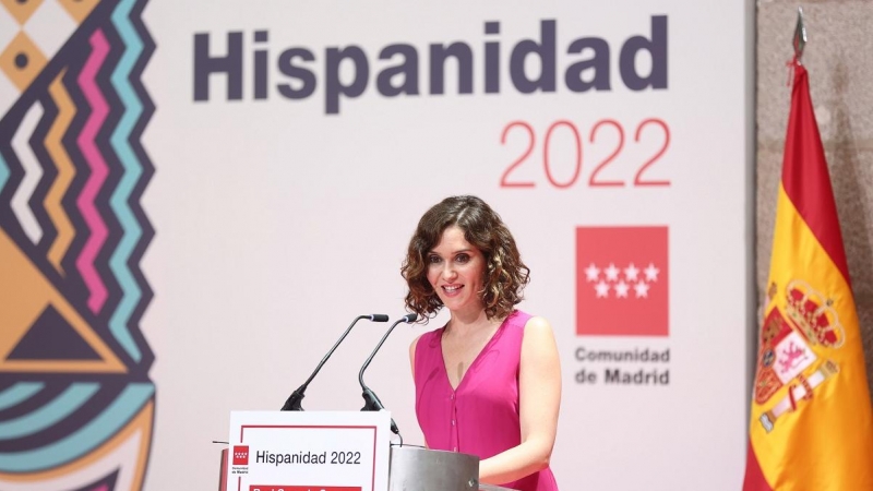 06/07/2022 La presidenta de la Comunidad de Madrid, Isabel Díaz Ayuso, interviene en la presentación de la segunda edición de Hispanidad 2022