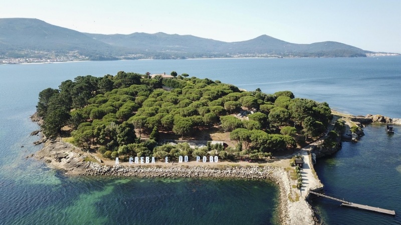 isla de Creba, en la ría gallega de Muros y Noia