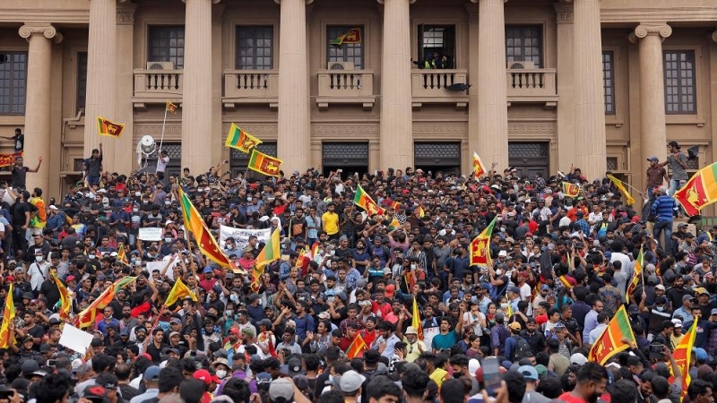 Imagen del palacio presidencial de Sri Lanka.