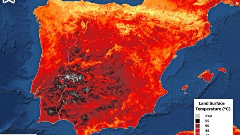 Mapa de calor de España