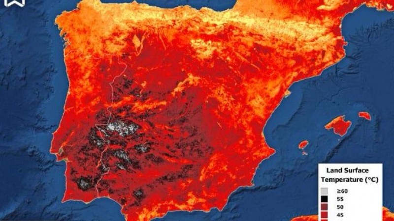 Mapa de calor de España