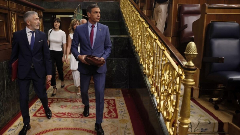 Pedro Sánchez, a su llegada a la segunda jornada del Debate sobre el Estado de la Nación, a 13 de julio de 2022.