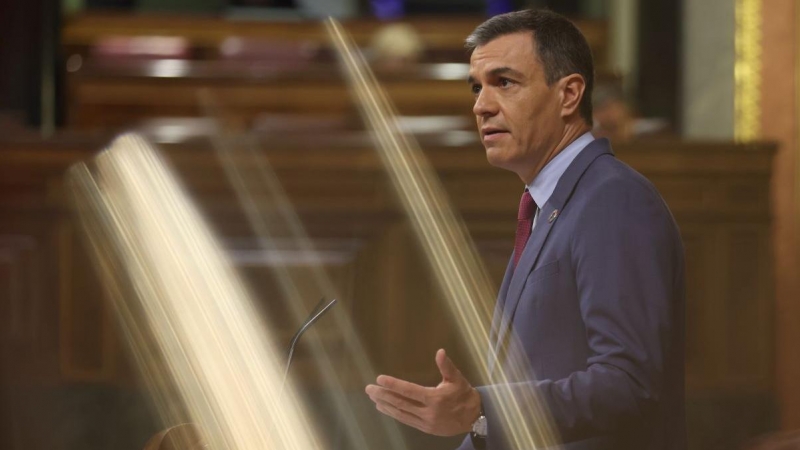 El presidente del Gobierno, Pedro Sánchez, interviene en la segunda jornada de la 26 edición del Debate sobre el Estado de la Nación, en el Congreso de los Diputados, a 13 de julio de 2022.