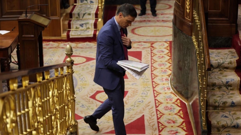 El presidente del Gobierno, Pedro Sánchez, en la segunda jornada de la 26 edición del Debate sobre el Estado de la Nación, en el Congreso de los Diputados, a 13 de julio de 2022.
