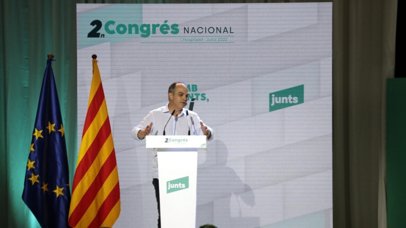 El secretari general de Junts, Jordi Turull, durant l'obertura del Congrés Nacional del partit.