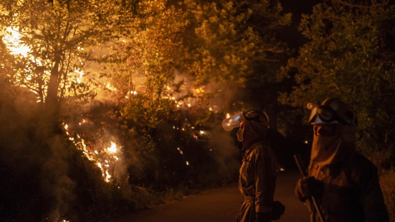 Incendio forestal en Galicia