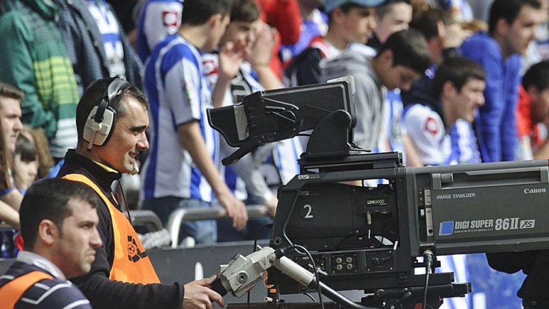 18/07/2022. Retransmisión de un partido en Riazor.