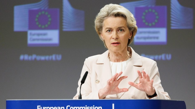 20/07/2022 La presidenta de la Comisión Europea (CE), Ursula Von der Leyen, después de la reunión 'Save the gas for a safe winter', a 20 de julio de 2022, en Bruselas.