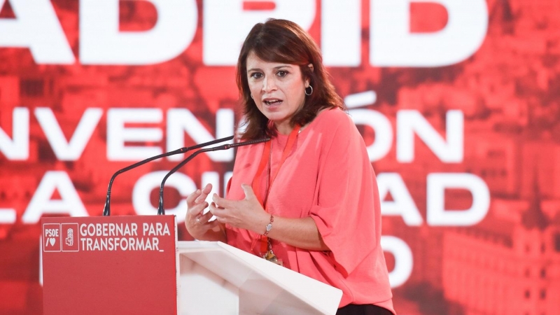 La vicesecretaria general del PSOE, Adriana Lastra, participa en la celebración de la segunda y última jornada de la Convención del PSOE Madrid Ciudad, en el Palacio de Cibeles, a 30 de junio de 2022, en Madrid (España).