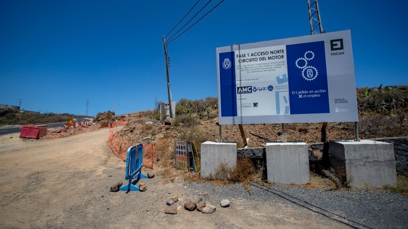 Acceso norte al Circuito del Motor de Tenerife.