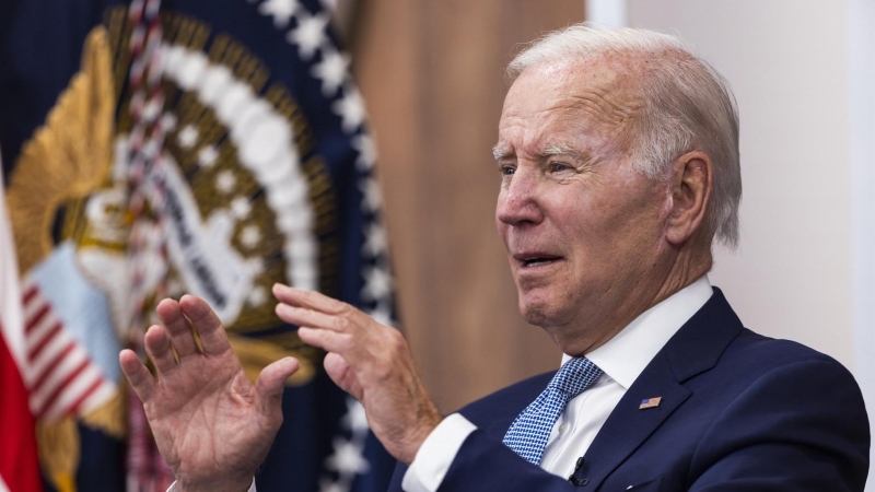 El presidente de EEUU, Joe Biden, en una rueda de prensa para tratar asuntos económicos en la Casa Blanca el 28 de julio de 2022.