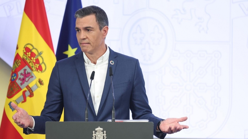 El presidente del Gobierno, Pedro Sánchez, presenta el primer informe de rendición de cuentas 2022 del Gobierno a 29 de julio de 2022, en Madrid.