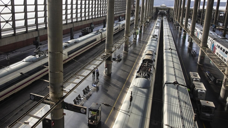 Trenes en la estación Puerta de Atocha, a 3 de agosto de 2022, en Madrid.