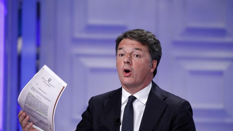 11/08/2022. El ex primer ministro italiano, Mateo Renzi, en su participación en el programa de televisión ' Porta a Porta', a 9 de febrero de 2022.