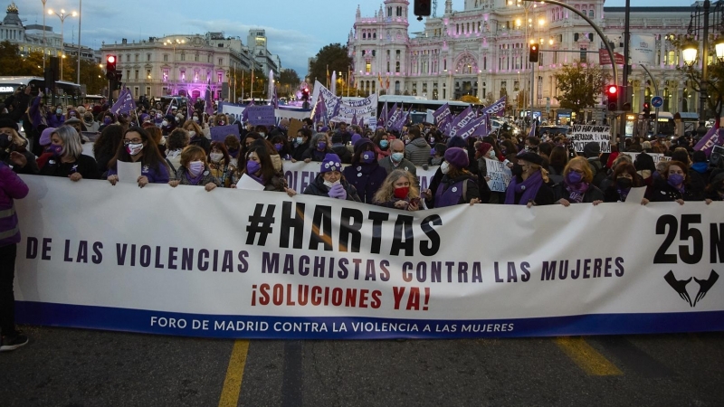 Manifestación por el Día Internacional contra la Violencia contra las Mujeres, a 25 de noviembre de 2021.