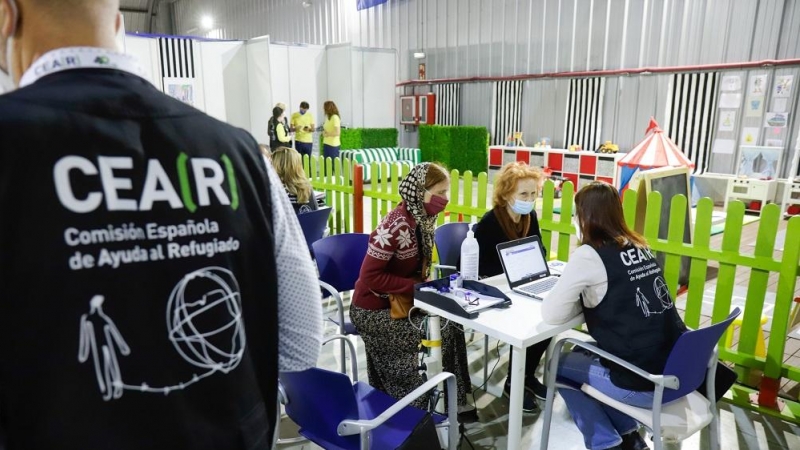 23/08/2022. Interior del centro de refugiados habilitado para la recepción, atención y derivación de ciudadanos ucranianos, en Málaga, a 20 de abril del 2022.
