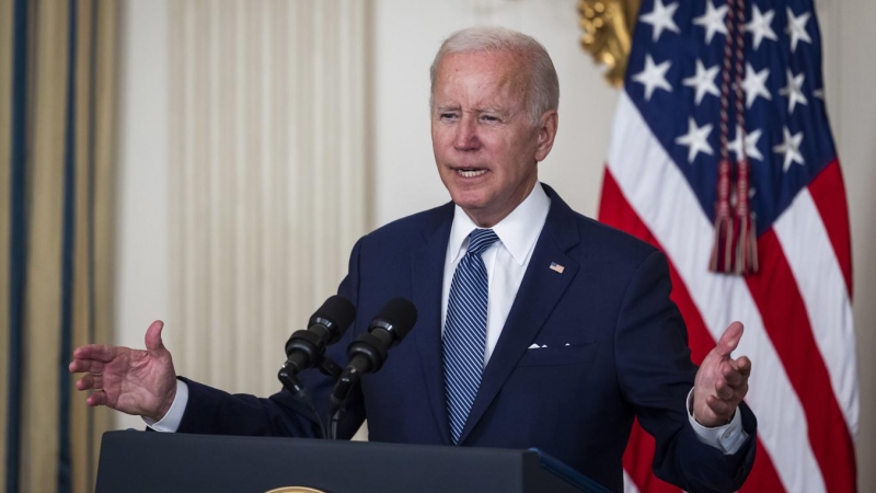 16/8/22 EL presidente de Estados Unidos, Joe Biden, en una rueda de prensa en Washington, a 16 de agosto de 2022.