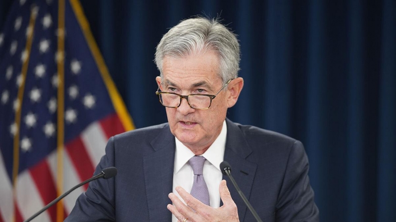 26/08/2022 El presidente de la Reserva Federal de Estados Unidos (Fed), Jerome Powell, durante una rueda de prensa, a 18 de septiembre de 2019, en Washington, Estados Unidos.