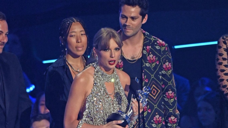 28/8/22 Taylor Swift durante su discurso de aceptación, en los MTV Video Music Awards, a 28 de agosto de 2022.