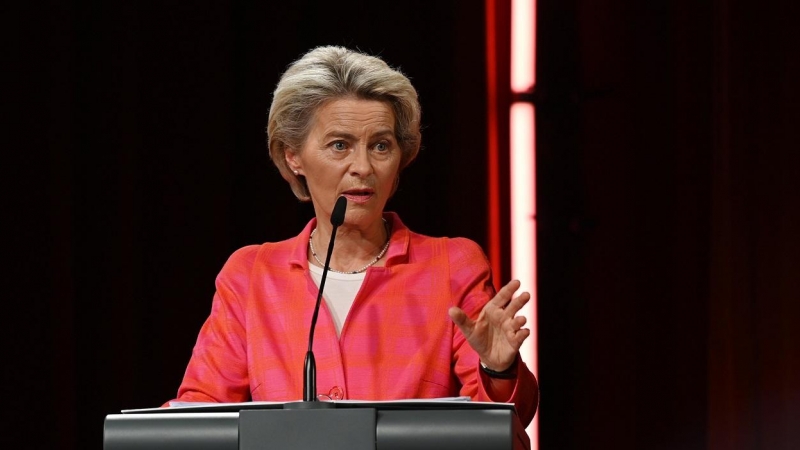 29/08/2022 La presidenta de la Comisión Europea, Ursula Von der Leyen, en la Cumbre Estratégica de Bled, a 29 de agosto de 2022, en Eslovenia.