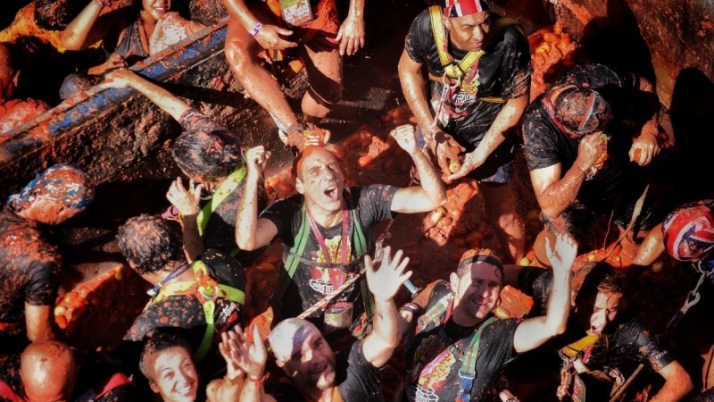 30/08/2022 Miles de personas participan en la fiesta de la Tomatina de Buñol, a 28 de agosto de 2019.