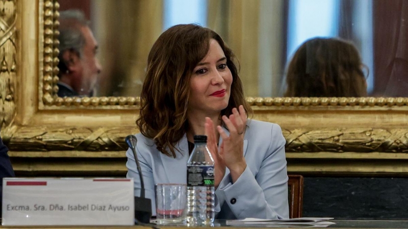08/09/2022 Isabel Díaz Ayuso, en el I Foro Empresarial Internacionalización en Italia, en el Palacio de Santoña, situado en Madrid