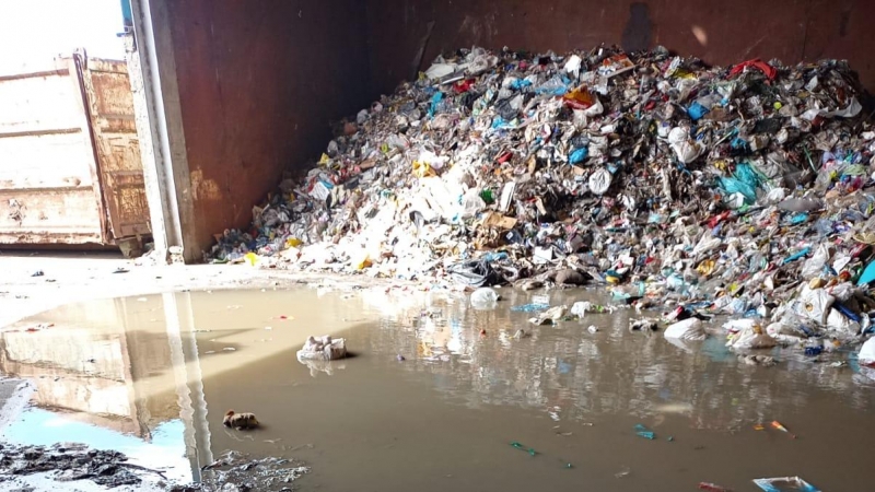 13/9/22 Inundación en la nave de reciclaje de basura de la planta de Nostián, en A Coruña.