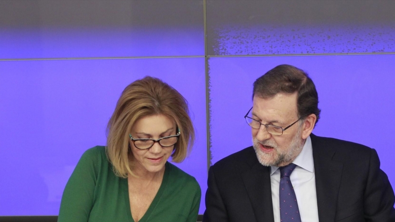 Mariano Rajoy y María Dolores de Cospedal, en una reunión del Comité Ejecutivo del PP en diciembre de 2015.