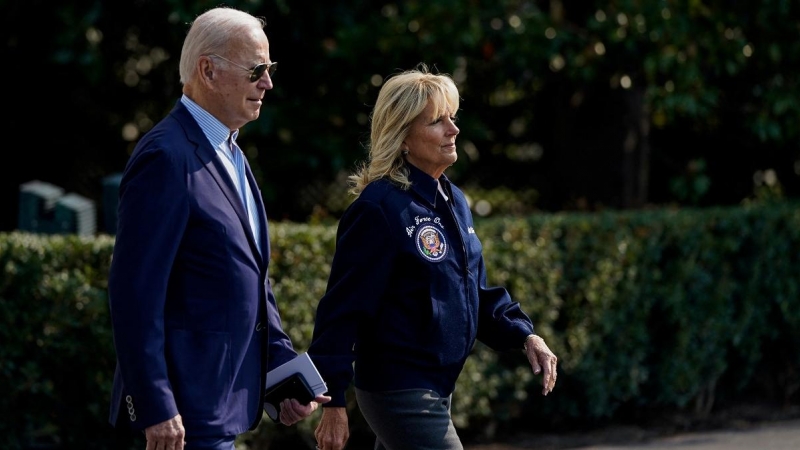 El presidente de EEUU, Joe Biden, junto a la primera dama norteamericana, Jill Biden.