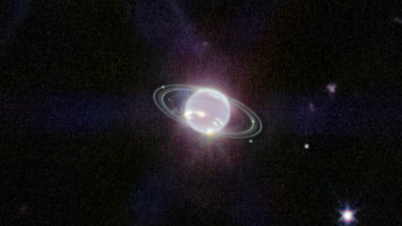 Los anillos de Neptuno captados por el telescopio Webb.