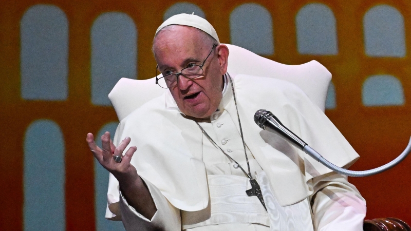 El Papa Francisco, durante la conferencia 'La economía de Francisco' el 24 de septiembre de 2022.