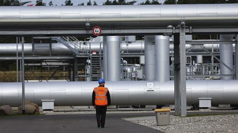 Imagen un guardia se seguridad frente al gasoducto Nord Stream 2-19/09/2022